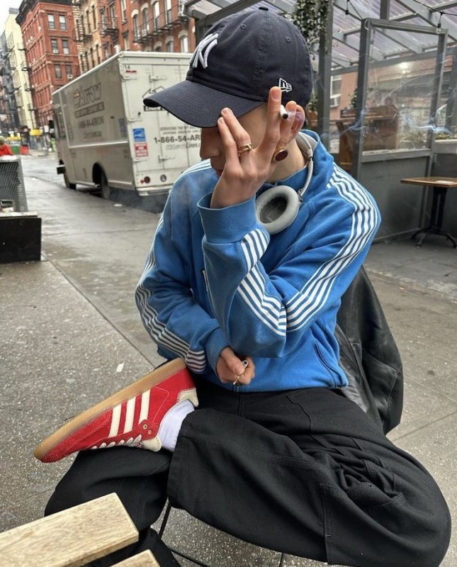 Create meme: McGregor Gopnik, adidas , review of adidas samba sneakers