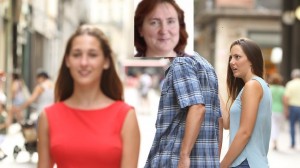 Create meme: the campus, meme the wrong guy, distracted boyfriend