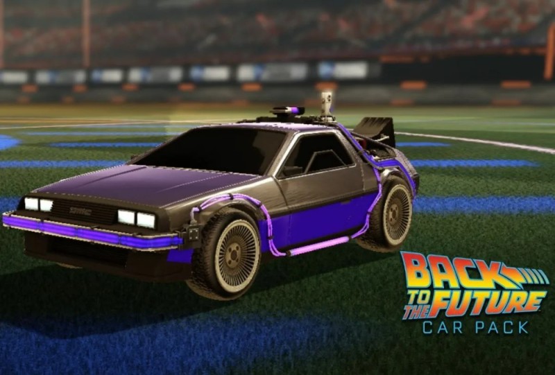 Create meme: Delorean Rocket League, Rocket league DeLorian, rocket league