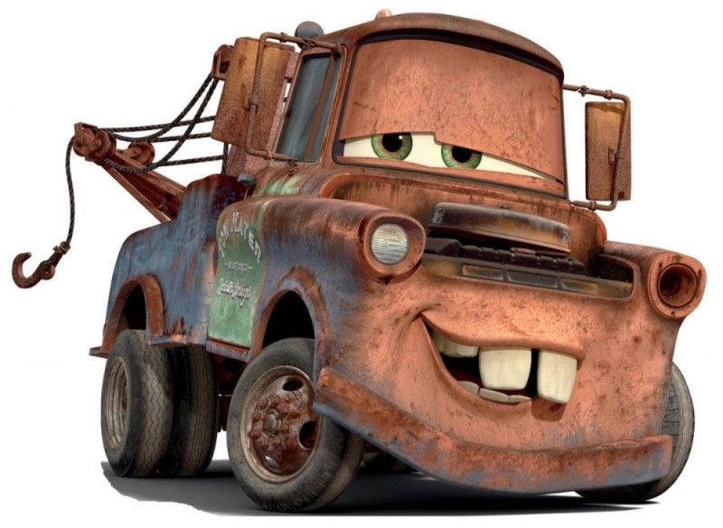 Create meme: heroes of the cartoon cars, tow truck from wheelbarrows, Lightning McQueen and the master