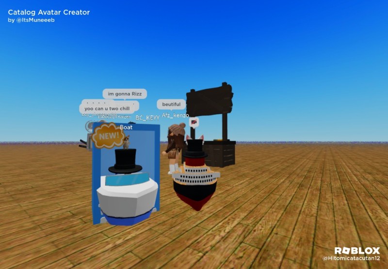 Create meme: Titanic in Roblox, roblox , play get