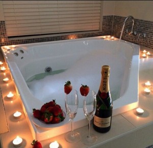 Создать мем: romantic evening, bath time, вечер после работы