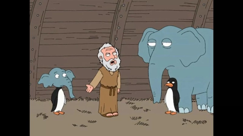 Create meme: meme elephant , family guy Noahs ark, meme family guy 