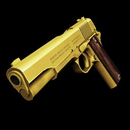 Create meme: gun 1911 gold edition, colt m1911 gold, gold deagle weapon game