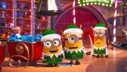 Create meme: Minions are Santa's little helpers, Minions are Santa's helpers, Minions New Year