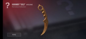 Create meme: karambit gold standoff, karambit gold standoff 2