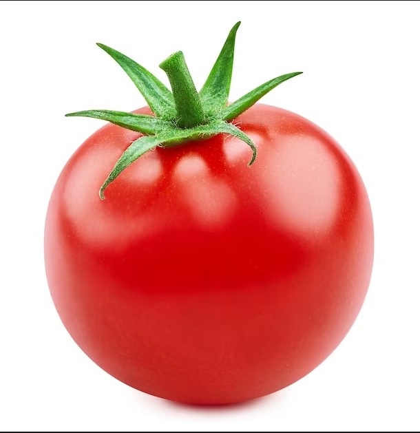 Create meme: Pomidorka , tomato on a white background, tomato 