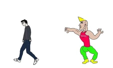 Create meme: a compilation of memes, virgin vs chad, the virgin