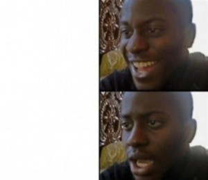 Create meme: crying black man meme, Negro smiling meme, meme with vanishing Negro