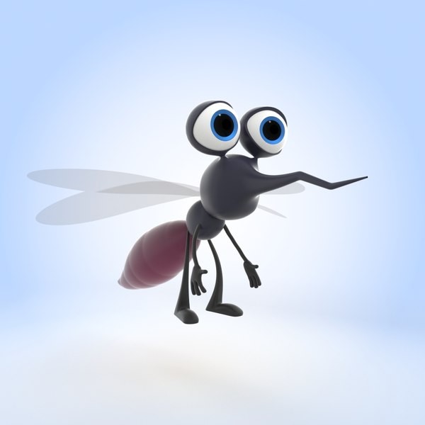 Create meme: mosquito cartoon, the mosquito , komarik drawing