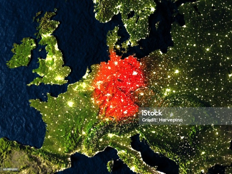 Create meme: map , Germany , view from space