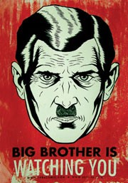 Create meme: big brother 1984 orwell, big brother orwell, George Orwell 1984 