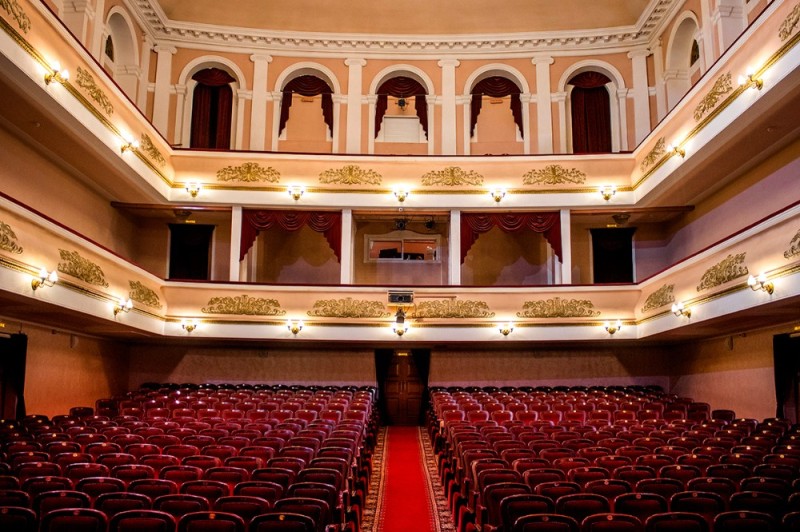 Create meme: theater hall, Ryazan Drama Theater Hall, Moscow State Academic Operetta Theatre