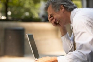 Create meme: senior, laptop, businessman