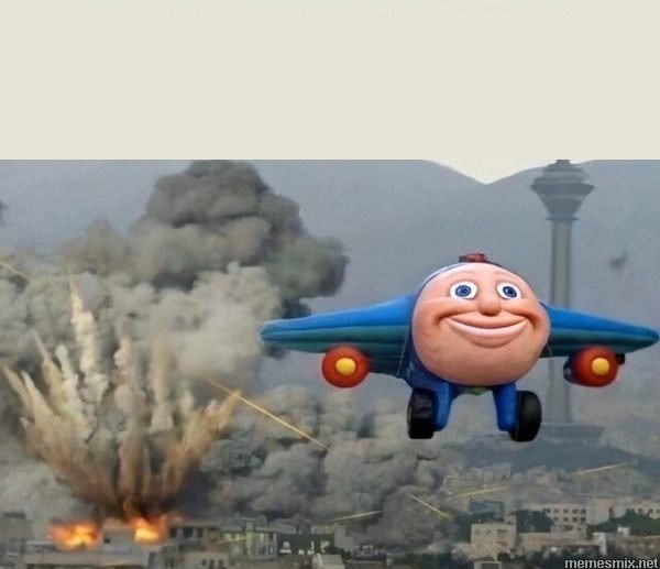 Создать мем: ракету мем с самолетом, самолетик улетает мем, джей джей реактивный самолетик