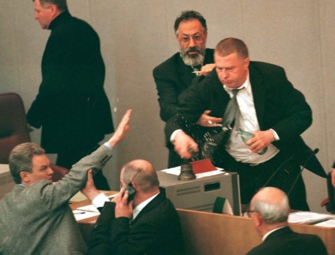 Create meme: fights in the state Duma vladimir zhirinovsky, Zhirinovsky fight in the state Duma, zhirinovsky biography