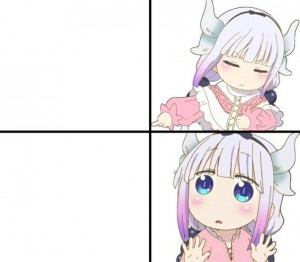 Create meme: the maid dragon of Kobayashi, Kanna Kamui, anime memes templates