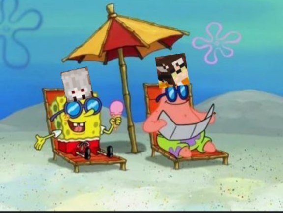 Create meme: spongebob Patrick , bob sponge, Spongebob and Patrick on the beach