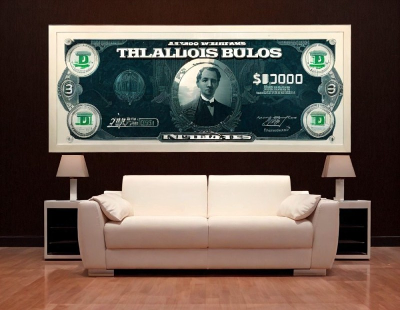 Create meme: The dollar painting, The painting on the wall is a dollar, money 