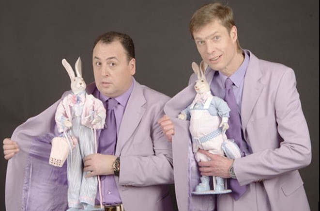 Create meme: Vladimir Moiseenko rabbits, Vladimir Danilets and Vladimir Moiseenko, danilets and Moiseenko