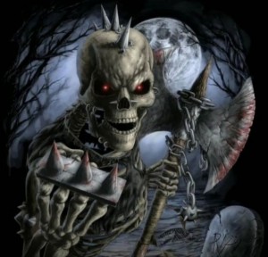Создать мем: череп страшный, скелет арт, монстр скелет