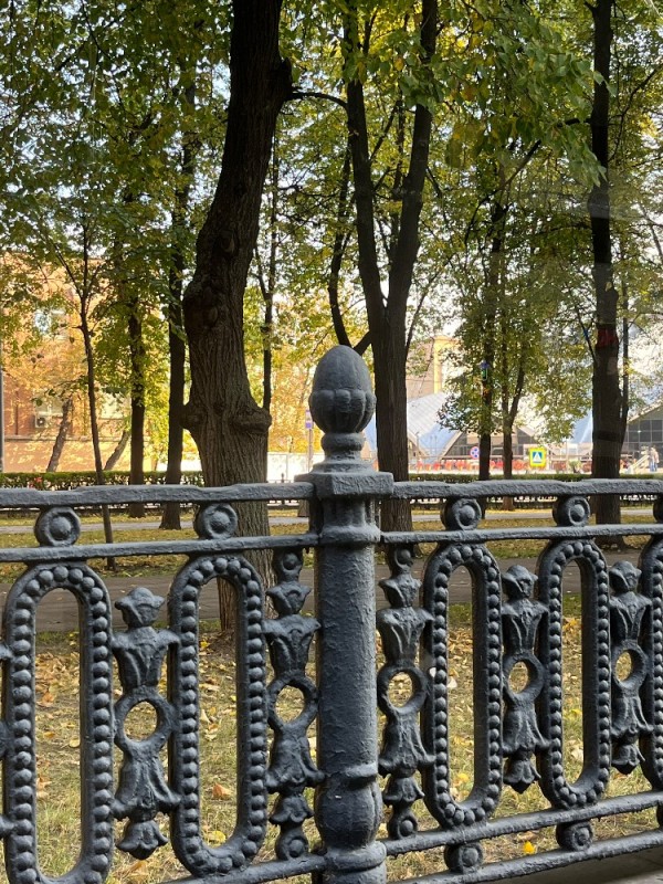 Create meme: mikhailovsky garden in St. petersburg, cast iron fence, the fence