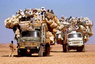 Create meme: an overloaded truck in India, overloaded truck, trucks in africa