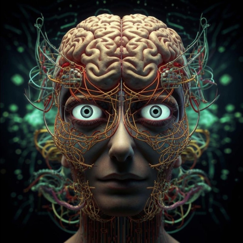 Create meme: neural network artificial intelligence, brain neural network, face neural network