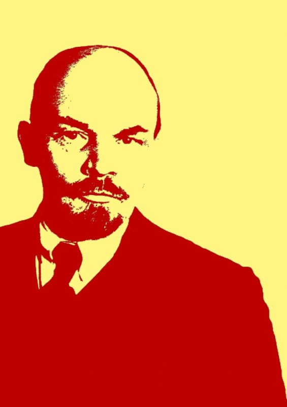 Create meme: comrades lenin, portrait of Lenin, poster with Lenin