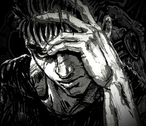 Создать мем: berserk guts, манга берсерк, гатс берсерк манга