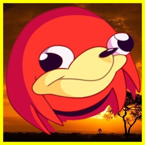 Create meme: Uganda knuckles 184px, cartoon character, ugandan knuckles