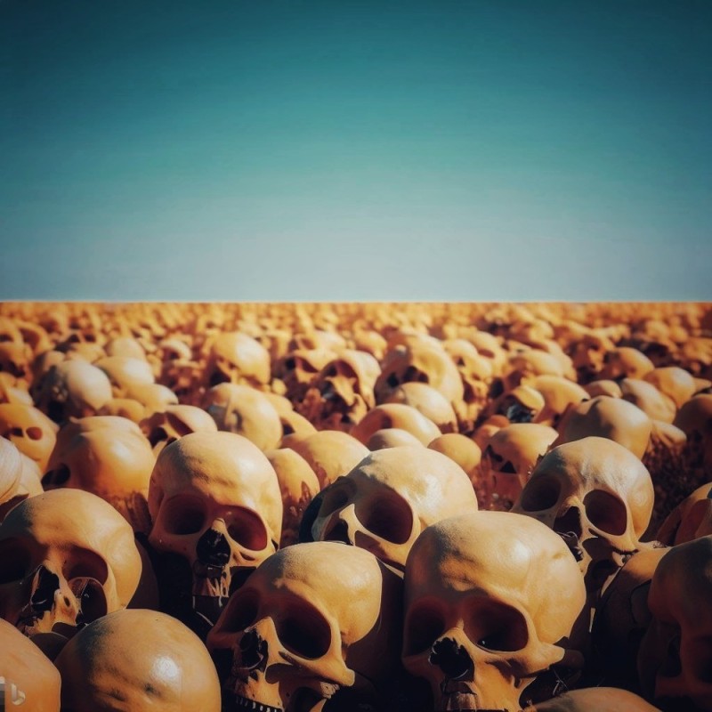 Create meme: many skulls, a bunch of skulls, the painting the apotheosis of war
