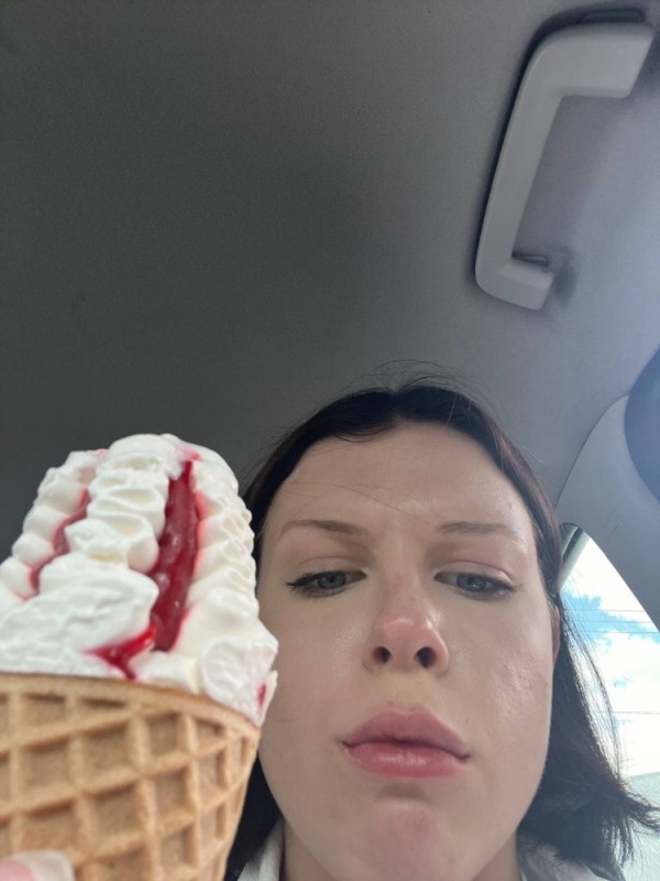 Create meme: girl licks ice cream, licking ice cream, girl licks ice cream