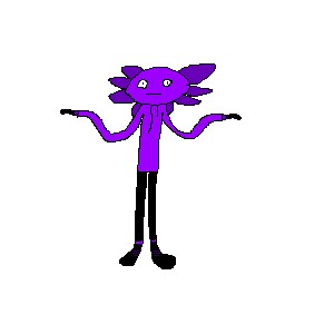 Create meme: Purple stickman Alan Becker, purple stickman, anime