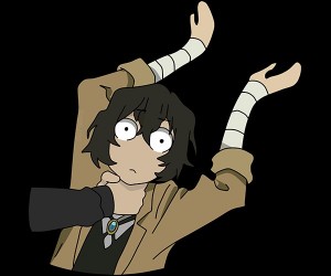 Create meme: Osamu Dazai, great of stray dogs fun, great anime from stray