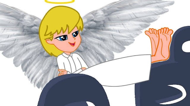 Create meme: angel , Man angel cartoon, cartoon angel