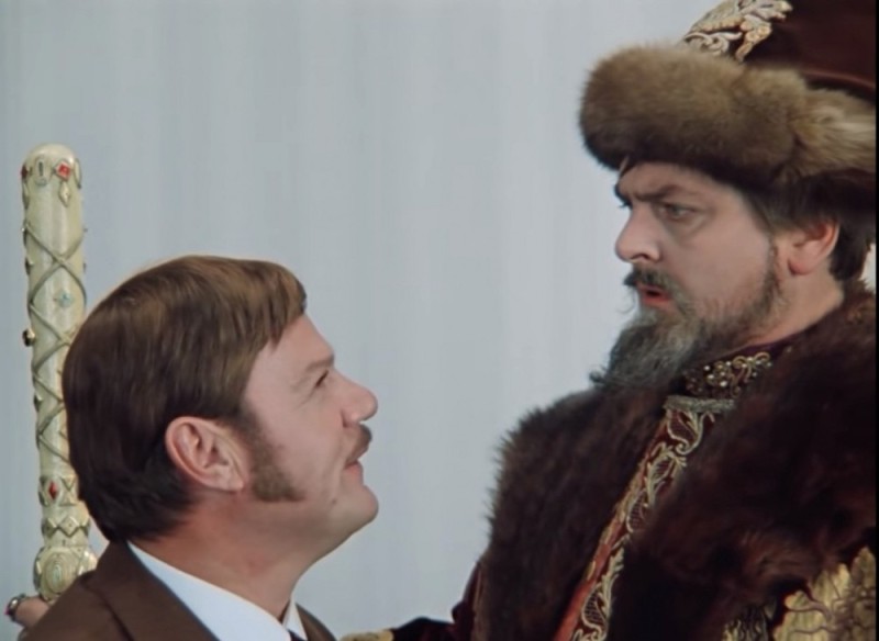 Create meme: yakovlev tsar ivan vasilyevich, ivan vasilyevich changes his profession 1973, Yuriy Yakovlev as Ivan Vasilyevich changes occupation