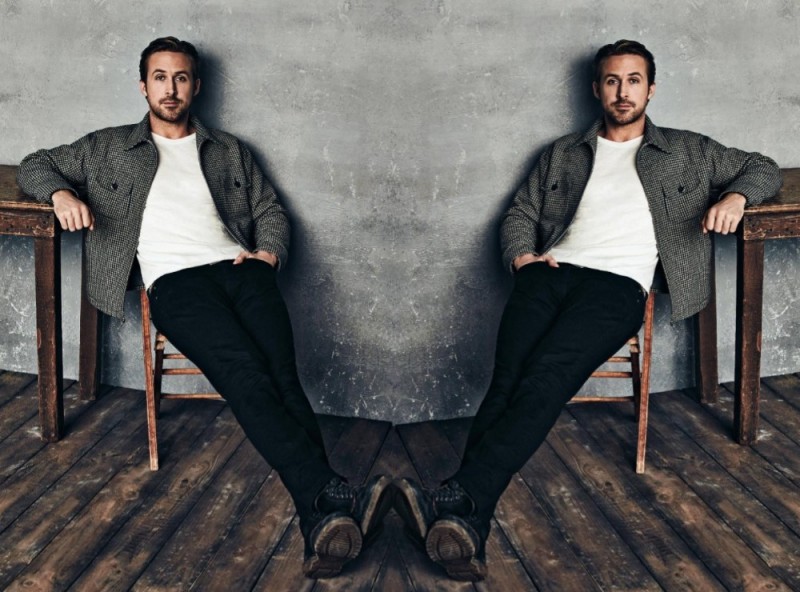 Create meme: Ryan Gosling photo shoot, ryan gosling 2021, Danila Yakushev and Ryan Gosling