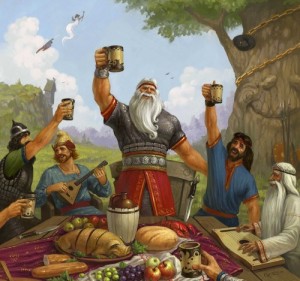 Create meme: the feast in ancient Russia, Slavs happy birthday pictures, food in Russia