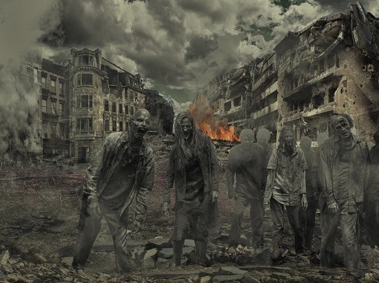 Create meme: zombie Apocalypse, zombie apocalypse in russia, zombie world