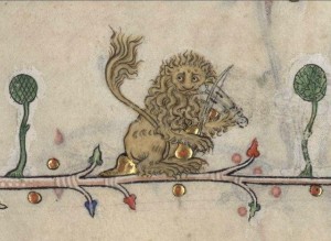 Create meme: medieval bestiary lion