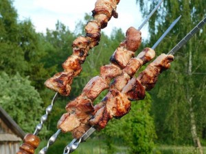 Create meme: grilled pork, kebab