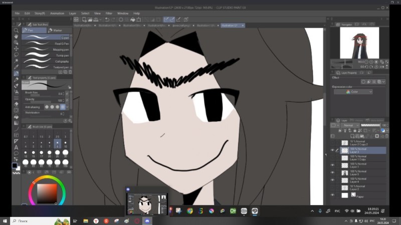 Create meme: studio paint clip, clip studio, anime