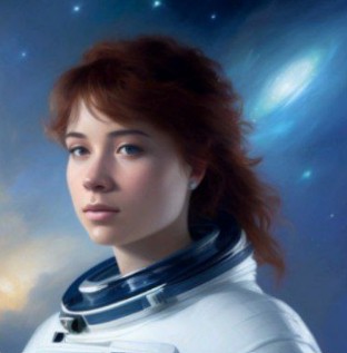 Create meme: space fiction, girl , space