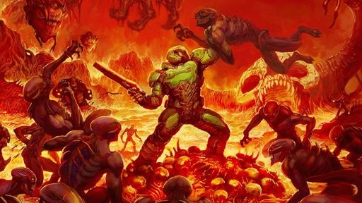 Создать мем: doom палач рока, doom 2016 art, doom 2016 палач рока