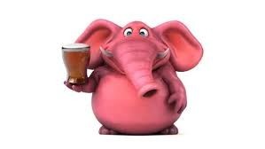 Создать мем: розовый слон смешной, мультяшные персонажи, веселый слон