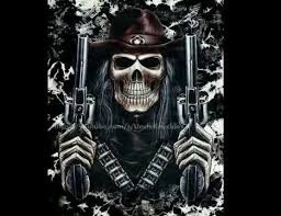 Create meme: skull skeleton, brutal skeleton, skeleton with a gun