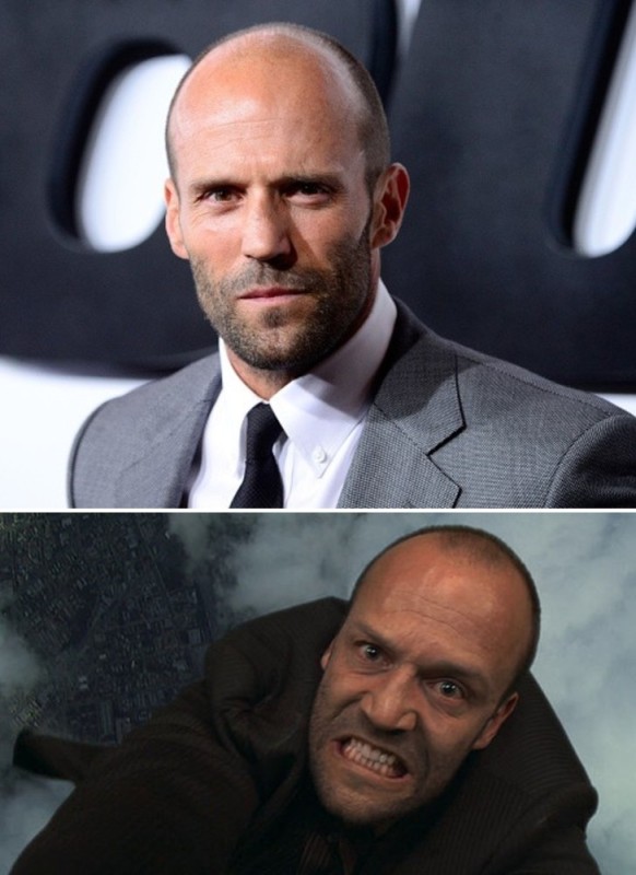 Create meme: Jason Statham , Jason Statham with a beard, David Statham