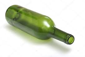 Create meme: bottle, green bottle of wine, empty bottle of wine