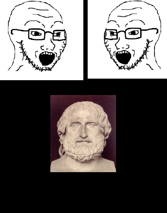 Create meme: Protagoras the Sophist, Euripides the playwright, euripides